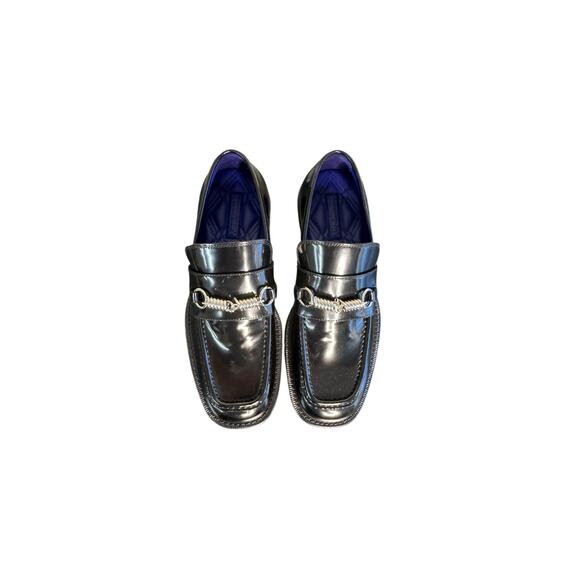 Burberry NIB Barbed Leather Loafers in Black Size 42 main image 7
